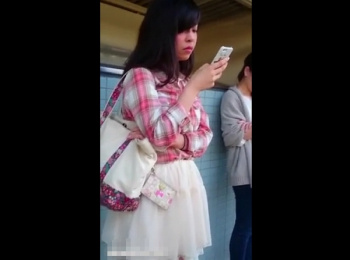 【ＨＤ隠撮動画】駅のホームで見かけた美人ギャルを尾行してスカート捲りパンチラを決める！！の画像