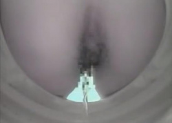 洋式トイレでムチムチなキャンギャルお姉さん2人が便器内から放尿中のマ〇コを撮られてます。の画像