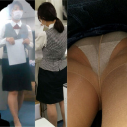 【撮影者不明】同僚事務員のスカート内の画像