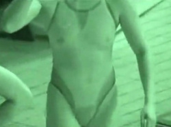 【盗撮】赤外線カメラでほぼ丸見えにされてしまった女子競泳の選手の画像
