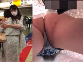 【盗撮動画】黒髪清楚なのにワンピの中はクッソエロいTバックな素人女子を逆さ撮り（他多数）の画像