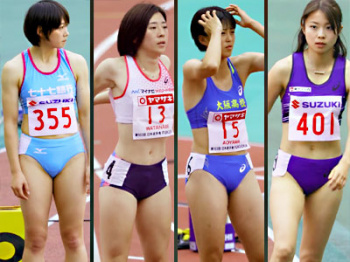 美人アスリート盗撮動画 美しいor可愛い陸上女子限定 露出度高いブルマ型ユニフォームの食い込みが数倍エロく見えるｗｗ Nozokix