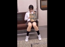 《動画》こういのでいいんだよ的美少女JKちゃん、電車で対面パンチラ盗撮の餌食になるｗｗｗの画像