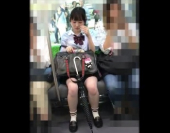 《盗撮動画》この清楚系美少女JKのスカートの中が食い込みまくりで意外にドスケベすぎる件の画像