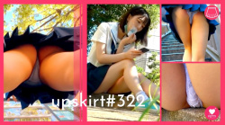 【upskirt#322】清楚系美少女JKをストーキングしてシースルー白Pを逆さ撮りの画像