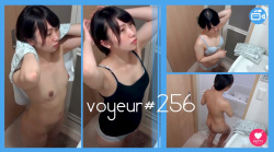 【voyeur#256】可愛い女の子のスレンダーボディを堪能できる脱衣所着替え盗撮動画の画像