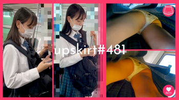 【upskirt#481】透明感のある美少女JKの白P逆さ撮りの画像