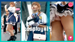 【cosplay#14】外国人美少女コスプレイヤーのピンクPとプリケツ逆さ撮りの画像