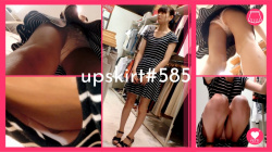 【upskirt#585】スレンダーな清楚系店員さんの薄ピンクP逆さ撮りと胸チラの画像