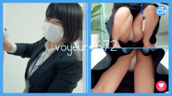 【voyeur#672】地味カワOLの純白Pパンチラ盗撮の画像