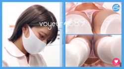 【voyeur#689】美人ナースさんの透けピンクP対面パンチラや逆さ撮りの画像