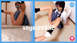 【voyeur#842】美脚JKと脚相撲でパンチラとP着替え盗撮の画像
