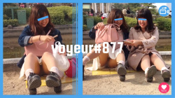 【voyeur#877】Dくらいの女の子2人の座りパンチラ対面盗撮の画像