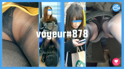 【voyeur#878】美人お姉さん5人の電車内対面盗撮と逆さ撮りの画像