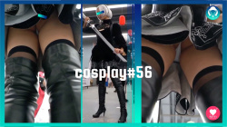 【cosplay#56】2○コスレイヤーさんの白レオタード食い込みプリケツと太もも逆さの画像