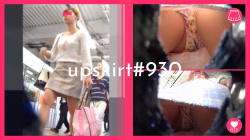 【upskirt#930】清楚系美人女性の花柄P電車内逆さ撮りの画像