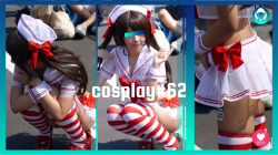 【cosplay#62】ビキニにスケスケセーラー服みたいなコスプレイヤーの撮影の画像