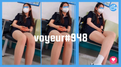 【voyeur#948】モデル級身長高めなアジア系美女の美脚とパンチラの画像