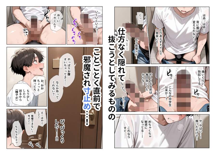 オナ禁チンポを寸止め手コキフェラでパンパンにしたあと高速杭打ち騎乗位で心情代弁しながら搾り取ってくる姪っ子に困り果ててます-003